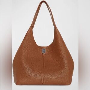Rebecca Minkoff Large Pebbled Leather Hobo Bag in Tan